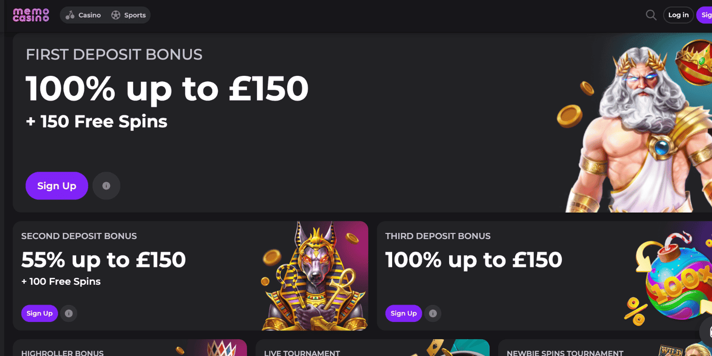 sblocca Memo Casino bonus fedeltà pubblicità